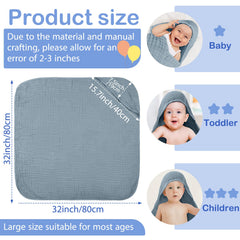 Peryiter hooded towel close-up shows six-layer absorbent design.