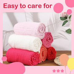 Peryiter soft cotton muslin towel with durable, neatly finished edges