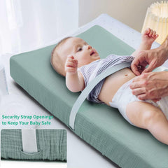 Pet Rejoir changing pad cover elastic edge ensures snug fit during diaper changes.