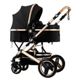 Petit B612 luxury stroller folded view shows compact storage for city trips.