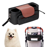 PETTENA dog stroller organizer with cup holders keeps drinks secure on walks