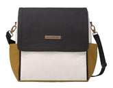 Petunia Pickle Bottom Boxy Backpack front view shows roomy interior for organized outings.
