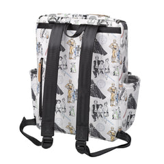 Petunia Pickle Bottom Method Backpack side pocket enables quick item access during outings.