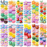 Petunny 100Pcs cotton baby hair ties mixed style pack for gentle toddler styling