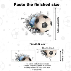 PEUTIER multicolor soccer decals sheets for eye-catching bedroom decor