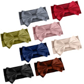 PEUTIER velvet baby bow pink headband for newborn photos and everyday outfits.