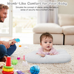 PGONEEE Baby Lounger Gray multi-angle shot for safe at-home use.