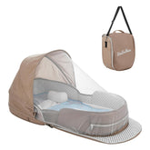 PGONEEE baby travel bassinet folded into compact backpack for easy trips