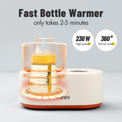 Phanpy bottle warmer memory function preserves last settings for quick daily use.