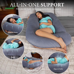 Pharmedoc removable gray cover on the pillow for easy cleaning and freshness.