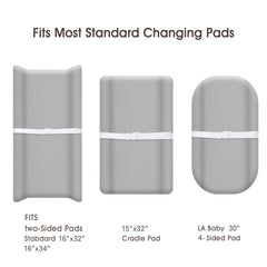 PHF changing pad cover grey two-pack features soft microfiber fabric for gentle touch