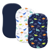 PHF dinosaur bassinet sheet close-up showing soft microfiber comfort for baby's skin.