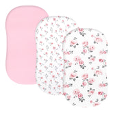 PHF rose floral bassinet-sheet close-up showing soft fabric for baby comfort.
