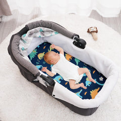 PHF Soft Bassinet Sheet fabric close-up shows microfiber softness against skin.