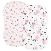 PHF soft bassinet sheet in pink floral pattern offers cozy, breathable comfort.