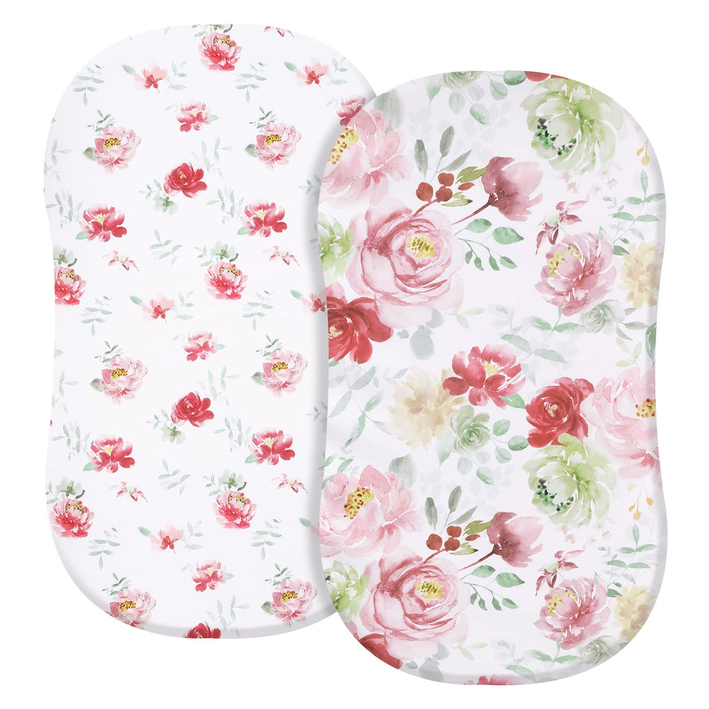 PHF Soft Bassinet Sheet Set two-pack folded for quick changes.
