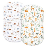 PHF Soft Bassinet Sheet Set Woodland folded—soft, skin-friendly fabric for peaceful baby sleep