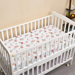 PHF Soft Floral crib sheet close-up on silky microfiber gentle on baby's skin