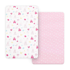 PHF Soft mini crib sheet castle pattern fits pack n play snugly for cozy naps.