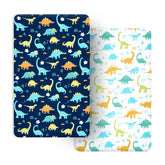 PHF soft mini crib sheet in dinosaur pattern from the two-pack set for stylish nursery styling