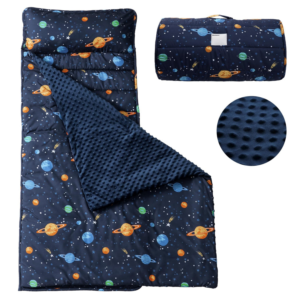 PHF Toddler Nap Mat with space pattern offers a cozy preschool-ready nap space.