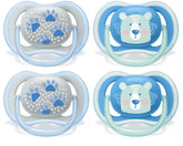 Philips Avent Ultra Air pacifier shield closeup showing breathable design for baby's skin comfort