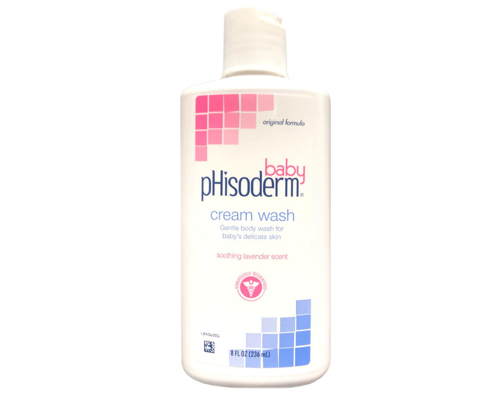 Phisoderm Baby Cream Wash bottle front showing gentle cleansing for delicate skin