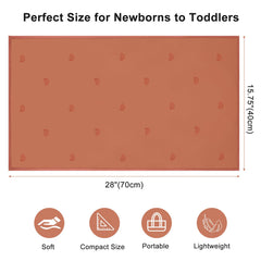 PHOEBUS BABY mat used on bed, sofa, stroller for multipurpose diaper changes.