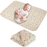 PHOEBUS BABY changing pad double-sided setup with soft muslin and waterproof leather