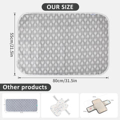 PHOEBUS BABY changing pad wipes clean easily with damp cloth for quick cleanup.