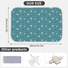 PHOEBUS BABY changing pad featuring leak-proof absorbent layers for mess containment.