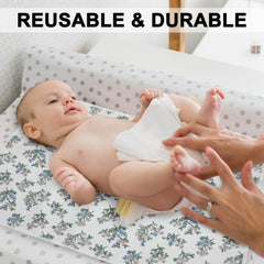 PHOEBUS BABY changing pad muslin front offers soft, skin-friendly comfort.