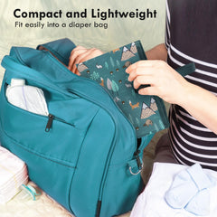 phoebus baby portable changing pad waterproof materials easy cleanup.
