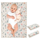 PHOEBUS BABY vegan leather changing mat rolled for travel, compact and easy to stow
