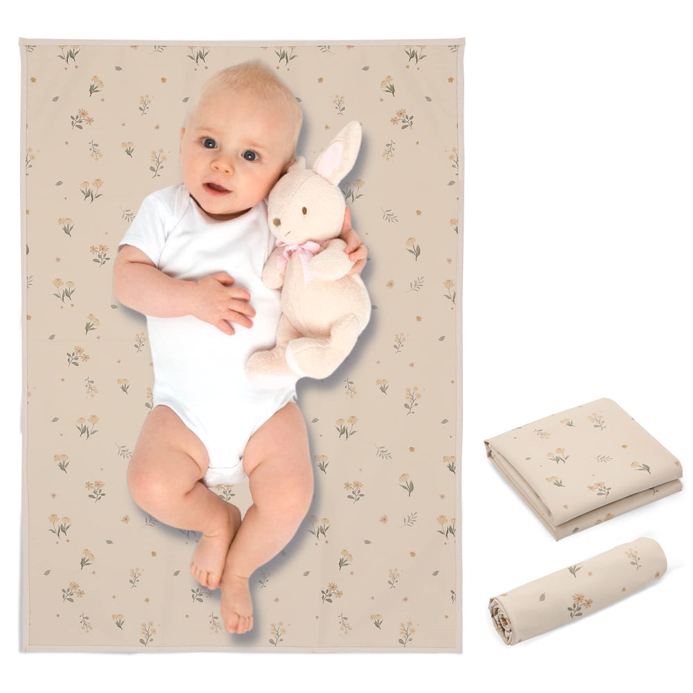 PHOEBUS BABY vegan leather changing mat rolled for travel and quick diaper changes