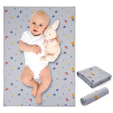 PHOEBUS BABY vegan leather changing mat wipeable surface for quick cleanups.