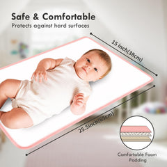 PHOEBUS BABY waterproof-oxford exterior keeps messes contained during outdoor changes