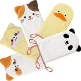 PHOGARY microfiber wash mitt with duck design for gentle baby baths and fun play
