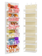 PHOTOONE over-door hanging organizer front view with six shelves for easy plush toy access.