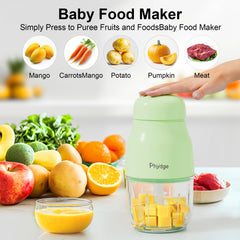 Phydge baby food maker green eight blades for smooth textures