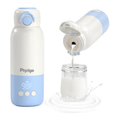 Phydge portable bottle warmer in use, delivering quick heat for on-the-go feeding.