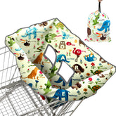 PICcircuit shopping cart cover front view protects baby from dirty surfaces.