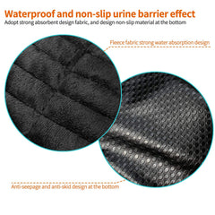 Piddle Pad waterproof back-layer closeup demonstrating mess protection during car rides