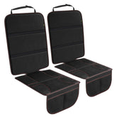PIDO car seat protector with thick padding shields leather seats from spills during travel.