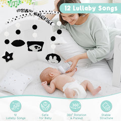 PIIKAGO mobile attaches securely to standard cribs for quick setup.