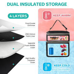 PIIOSER cooler bag with ice pack inside for cold storage on the go.