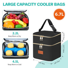 PIIOSER top compartment storing breastmilk bags and snacks neatly.
