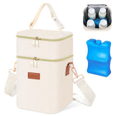 PIIOSER baby bottle tote with ice pack keeps milk cold on outings.