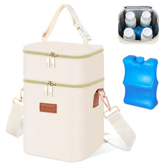 PIIOSER baby bottle tote with ice pack keeps milk cold on outings.