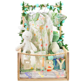 PIIOSER Baby Shower Crate wooden frame showcases sturdy storage for nursery essentials.